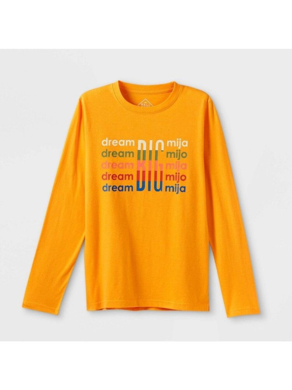 Kids Dream Big Long Sleeve T-Shirt - Yellow Kids Small By Well Worn